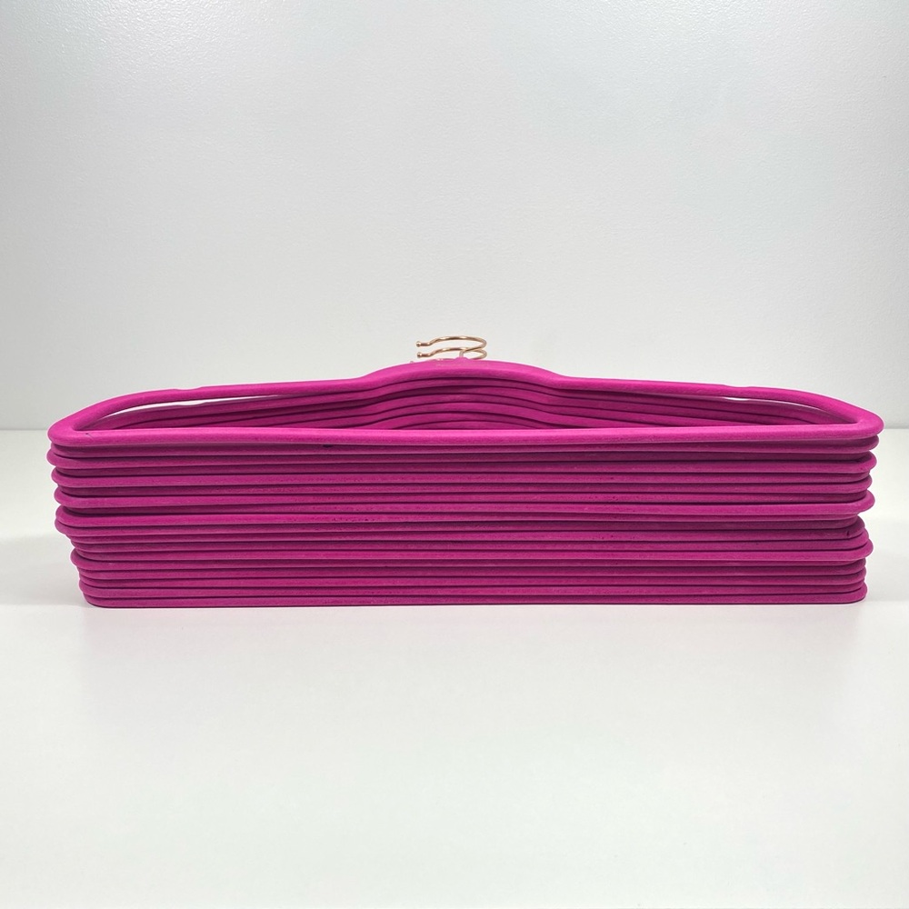 20 Juicy Couture Hot Pink Velvet & Rose Gold Luxe Fashion Style Wardrobe Hangers - Picture 4 of 10